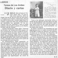 Diario y cartas