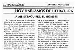 Jaime Eyzaguirre, el hombre