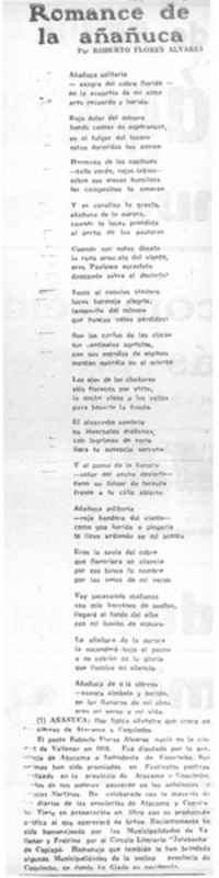 Romance de la añañuca.