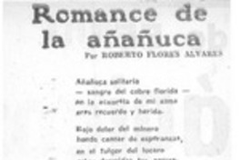 Romance de la añañuca.
