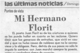 Mi hermano Florit