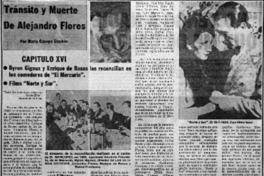 Tránsito y muerte de Alejandro Flores