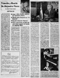 Tránsito y muerte de Alejandro Flores capítulo XII