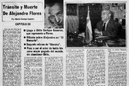 Tránsito y muerte de Alejandro Flores capítulo XII