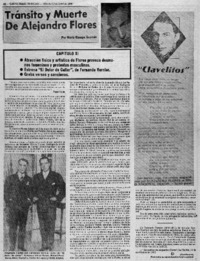 Tránsito y muerte de Alejandro Flores capítulo XI