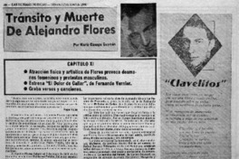 Tránsito y muerte de Alejandro Flores capítulo XI