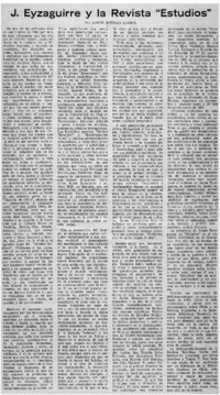 J. Eyzaguirre y la revista "Estudios"