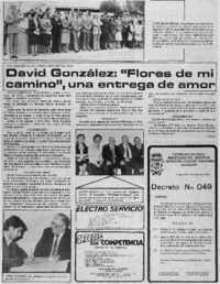 Davis González: "Flores de mi camiño", una entrega de amor.
