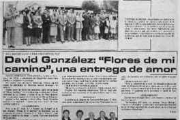 Davis González: "Flores de mi camiño", una entrega de amor.