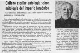 Chileno escribe antología sobre mitología delimperio faraónico.