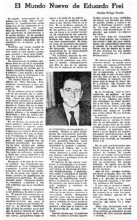 El mundo nuevo de Eduardo Frei