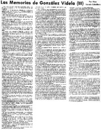 Las Memorias de González Videla (III)