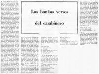 Los bonitos versos del carabinero.