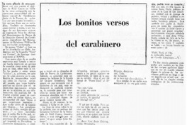 Los bonitos versos del carabinero.