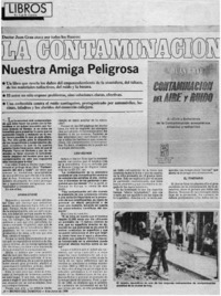 La Contaminación nuestra amiga peligrosa