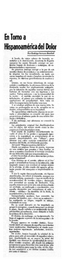 En torno a hispanoamérica del dolor