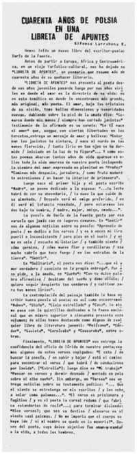 Cuarenta años de poesía en una Libreta de apuntes