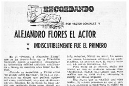 Alejandro Flores el actor