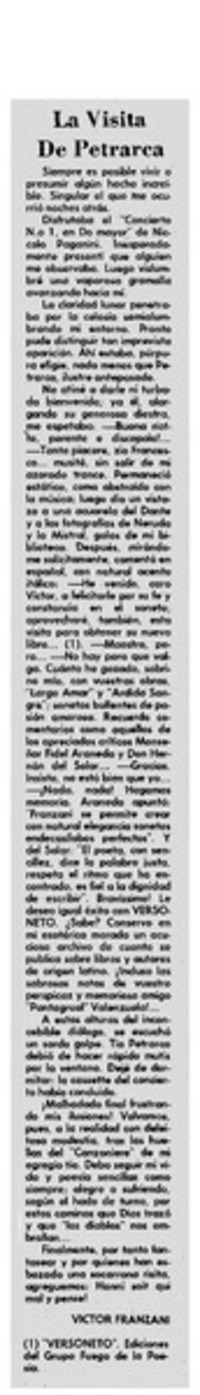 La visita de Petrarca