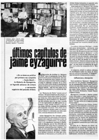 Ultimos capítulos de Jaime Eyzaguirre.