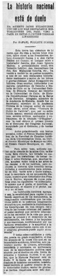 La historia nacional está de duelo