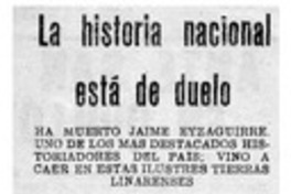 La historia nacional está de duelo