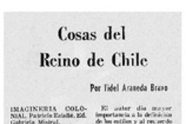 Cosas del Reino de Chile