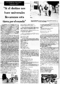 Si el destino nos hace universales llevaremos esta tierra por el mundo".