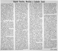 Eugenio González, novelista y luchador social