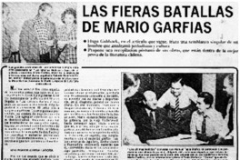 Las Fieras batallas de Mario Garfias