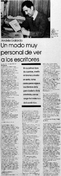 Un Modo muy personal de ver a los escritores.