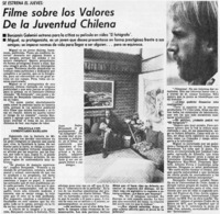 Filme sobre los valores de la juventud chilena.