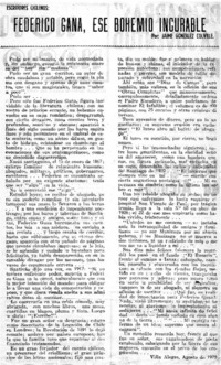 Federico Gana, ese bohemio incurable