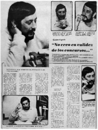 No creo en validez de los concursos --" [entrevista]