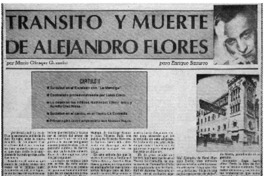 Tránsito y muerte de Alejandro Flores capítulo II