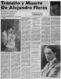 Tránsito y muerte de Alejandro Flores capítulo VI