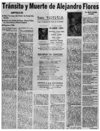 Tránsito y muerte de Alejandro Flores capítulo VII