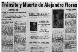 Tránsito y muerte de Alejandro Flores capítulo VII