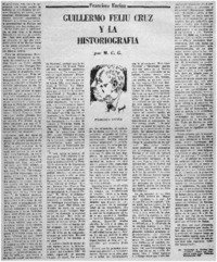 Guillermo Feliú Cruz y la historiografía
