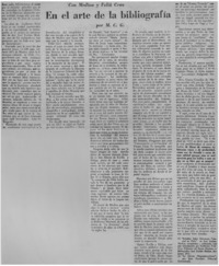 En el arte de la bibliografía