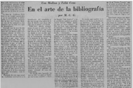 En el arte de la bibliografía