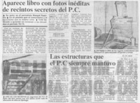 Aparece libro con fotos inéditas de recintos secretos del P.C.