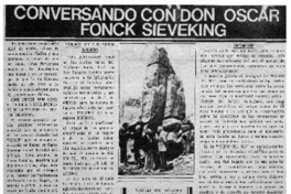 Conversando con don Oscar Fonck Sieveking