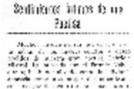 Sentimientos íntimos de una poetisa.