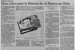 Gran libro para la historia de la pintura en Chile.