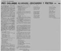 Inés Gallardo Alvarado, educadora y poetisa.