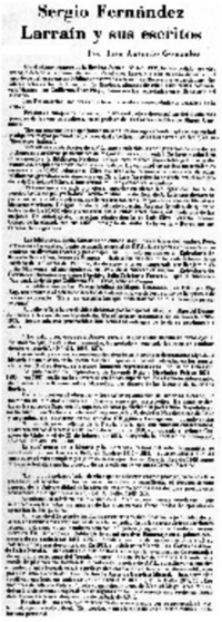 Sergio Fernández Larraín y sus escritos