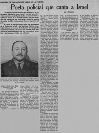 Poeta policial que canta a Esrael