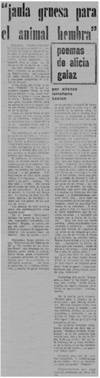 Jaula gruesa para el animal hembra"