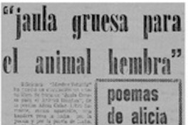 Jaula gruesa para el animal hembra"